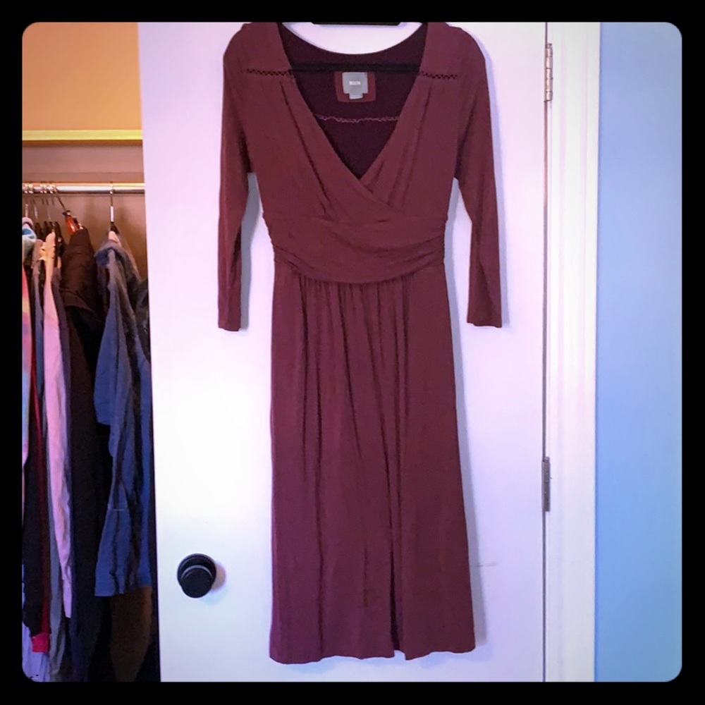 🌹 Anthropologie Maeve Galena faux wrap dress size medium - Picture 2 of 5